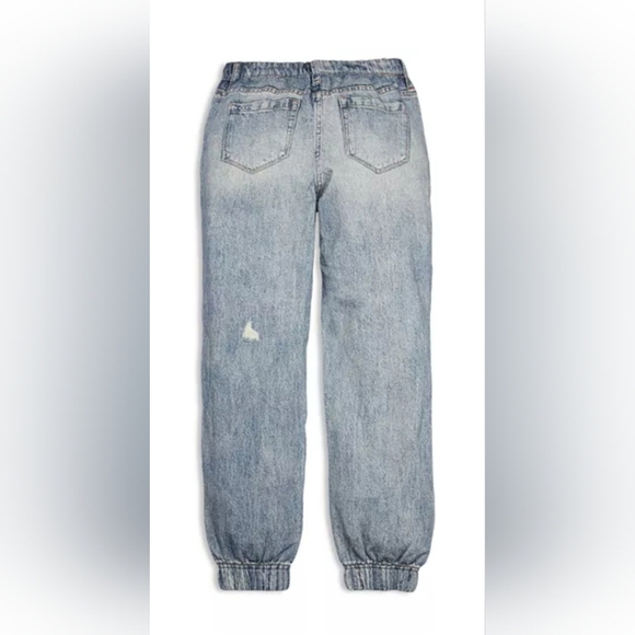 BLANK NYC, Girls' Yes Please Printed Jogger Pants, Faux Distressed Blue, Size XL - Picture 2 of 9